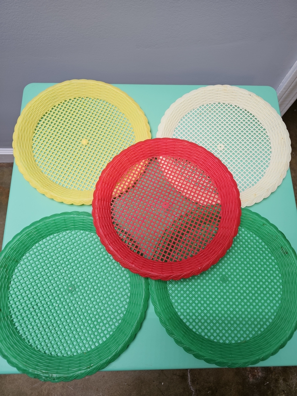 Vintage Plastic Picnic Plate Holders